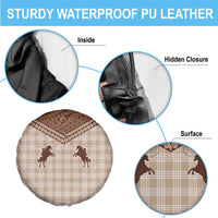 Aloha Hawaii Cowboys Paniolo Spare Tire Cover Beige Palaka - Polynesian Pride