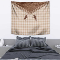 Aloha Hawaii Cowboys Paniolo Tapestry Beige Palaka - Polynesian Pride