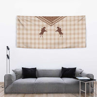 Aloha Hawaii Cowboys Paniolo Tapestry Beige Palaka - Polynesian Pride
