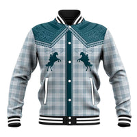 Aloha Hawaii Cowboys Paniolo Baseball Jacket Teal Palaka LT7 Unisex Teal - Polynesian Pride