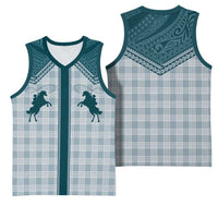 Aloha Hawaii Cowboys Paniolo Basketball Jersey Teal Palaka LT7 - Polynesian Pride