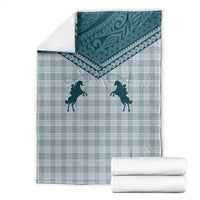 Aloha Hawaii Cowboys Paniolo Blanket Teal Palaka - Polynesian Pride