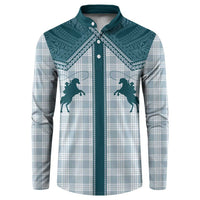 Aloha Hawaii Cowboys Paniolo Button Sweatshirt Teal Palaka LT7 Teal - Polynesian Pride