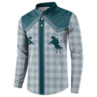 Aloha Hawaii Cowboys Paniolo Button Sweatshirt Teal Palaka LT7 - Polynesian Pride