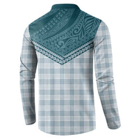 Aloha Hawaii Cowboys Paniolo Button Sweatshirt Teal Palaka LT7 - Polynesian Pride