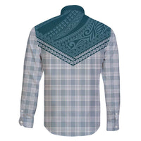 Aloha Hawaii Cowboys Paniolo Family Matching Off Shoulder Maxi Dress and Hawaiian Shirt Teal Palaka - Polynesian Pride