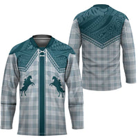 Aloha Hawaii Cowboys Paniolo Hockey Jersey Teal Palaka LT7 - Polynesian Pride