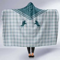Aloha Hawaii Cowboys Paniolo Hooded Blanket Teal Palaka - Polynesian Pride
