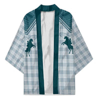 Aloha Hawaii Cowboys Paniolo Kimono Teal Palaka - Polynesian Pride