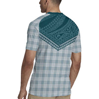 Aloha Hawaii Cowboys Paniolo Rugby Jersey Teal Palaka - Polynesian Pride