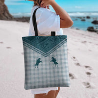 Aloha Hawaii Cowboys Paniolo Tote Bag Teal Palaka - Polynesian Pride