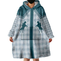 Aloha Hawaii Cowboys Paniolo Wearable Blanket Hoodie Teal Palaka LT7 - Polynesian Pride