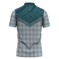 Aloha Hawaii Cowboys Paniolo Zipper Polo Shirt Teal Palaka LT7 - Polynesian Pride