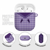 Aloha Hawaii Cowboys Paniolo AirPods Case Violet Palaka LT7 - Polynesian Pride