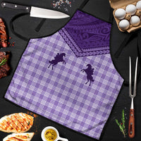 Aloha Hawaii Cowboys Paniolo Apron Violet Palaka LT7 Purple - Polynesian Pride