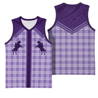 Aloha Hawaii Cowboys Paniolo Basketball Jersey Violet Palaka LT7 - Polynesian Pride