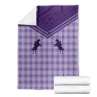 Aloha Hawaii Cowboys Paniolo Blanket Violet Palaka - Polynesian Pride
