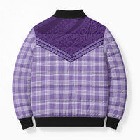Aloha Hawaii Cowboys Paniolo Bomber Puffer Jacket Violet Palaka LT7 - Polynesian Pride