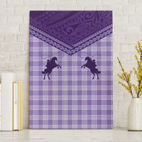 Aloha Hawaii Cowboys Paniolo Canvas Wall Art Violet Palaka LT7 Without Frame Purple - Polynesian Pride