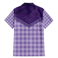 Aloha Hawaii Cowboys Paniolo Family Matching Mermaid Dress and Hawaiian Shirt Violet Palaka - Polynesian Pride