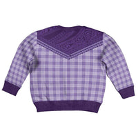 Aloha Hawaii Cowboys Paniolo Kid Ugly Christmas Sweater Violet Palaka - Polynesian Pride