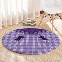Aloha Hawaii Cowboys Paniolo Round Carpet Violet Palaka - Polynesian Pride