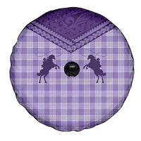 Aloha Hawaii Cowboys Paniolo Spare Tire Cover Violet Palaka - Polynesian Pride