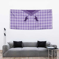 Aloha Hawaii Cowboys Paniolo Tapestry Violet Palaka - Polynesian Pride