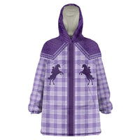 Aloha Hawaii Cowboys Paniolo Wearable Blanket Hoodie Violet Palaka LT7 One Size Purple - Polynesian Pride