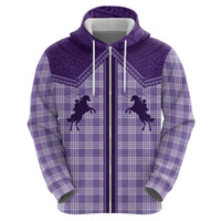 Aloha Hawaii Cowboys Paniolo Zip Hoodie Violet Palaka - Polynesian Pride