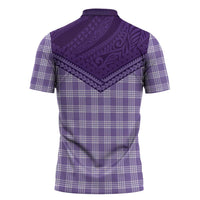 Aloha Hawaii Cowboys Paniolo Zipper Polo Shirt Violet Palaka LT7 - Polynesian Pride