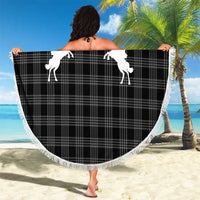 Aloha Hawaii Cowboys Paniolo Beach Blanket Black Palaka LT7 - Polynesian Pride