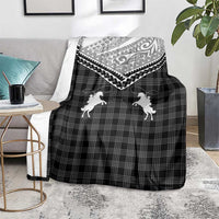 Aloha Hawaii Cowboys Paniolo Blanket Black Palaka - Polynesian Pride