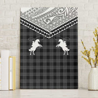 Aloha Hawaii Cowboys Paniolo Canvas Wall Art Black Palaka LT7 Without Frame Black - Polynesian Pride