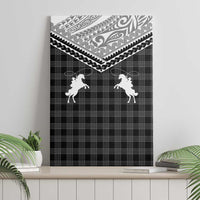 Aloha Hawaii Cowboys Paniolo Canvas Wall Art Black Palaka LT7 - Polynesian Pride