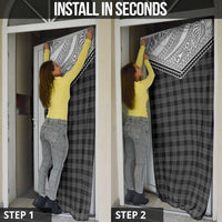 Aloha Hawaii Cowboys Paniolo Door Cover Black Palaka - Polynesian Pride