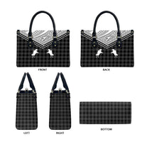 Aloha Hawaii Cowboys Paniolo Leather Bag Black Palaka - Polynesian Pride