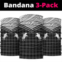 Aloha Hawaii Cowboys Paniolo Neck Gaiter Black Palaka - Polynesian Pride