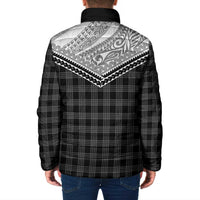 Aloha Hawaii Cowboys Paniolo Padded Jacket Black Palaka - Polynesian Pride