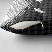 Aloha Hawaii Cowboys Paniolo Pillow Cover Black Palaka - Polynesian Pride