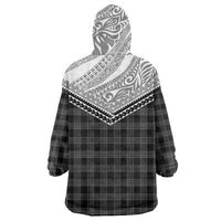 Aloha Hawaii Cowboys Paniolo Wearable Blanket Hoodie Black Palaka LT7 - Polynesian Pride