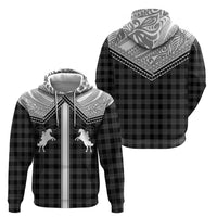 Aloha Hawaii Cowboys Paniolo Zip Hoodie Black Palaka - Polynesian Pride