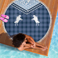 Aloha Hawaii Cowboys Paniolo Beach Blanket Navy Blue Palaka LT7 - Polynesian Pride