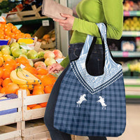 Aloha Hawaii Cowboys Paniolo Grocery Bag Navy Blue Palaka LT7 - Polynesian Pride