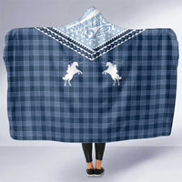 Aloha Hawaii Cowboys Paniolo Hooded Blanket Navy Blue Palaka LT7 One Size Navy - Polynesian Pride
