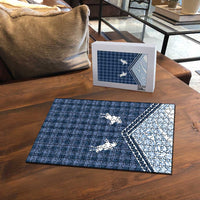 Aloha Hawaii Cowboys Paniolo Puzzle Navy Blue Palaka - Polynesian Pride