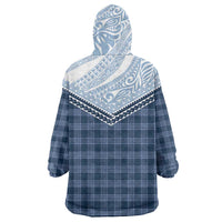 Aloha Hawaii Cowboys Paniolo Wearable Blanket Hoodie Navy Blue Palaka LT7 - Polynesian Pride