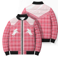 Aloha Hawaii Cowboys Paniolo Bomber Puffer Jacket Rose Palaka LT7 - Polynesian Pride