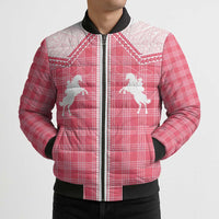 Aloha Hawaii Cowboys Paniolo Bomber Puffer Jacket Rose Palaka LT7 - Polynesian Pride