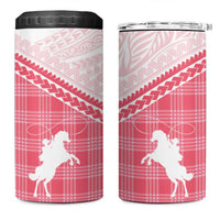 Aloha Hawaii Cowboys Paniolo 4 in 1 Can Cooler Tumbler Rose Palaka - Polynesian Pride